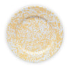 Enamelware Splatter Flat Salad Plate | Yellow & White